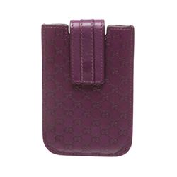 Gucci Purple Micro Guccissima Leather Phone Case