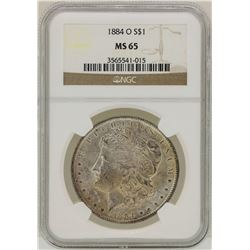 1884-O $1 Morgan Silver Dollar Coin NGC MS65