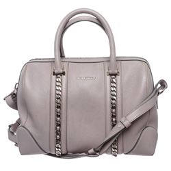 Givenchy Gray Leather Lucrezia Medium Satchel Handbag