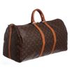 Image 2 : Louis Vuitton Monogram Canvas Leather Keepall 55 cm Bandouliere Duffle Bag Lugga