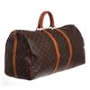 Image 8 : Louis Vuitton Monogram Canvas Leather Keepall 55 cm Bandouliere Duffle Bag Lugga