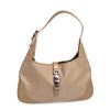 Image 1 : Gucci Beige Canvas Leather Trimmed Jackie Hobo Shoulder Bag
