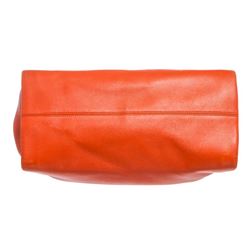 Bvlgari Orange Leather Twist Shoulder Bag