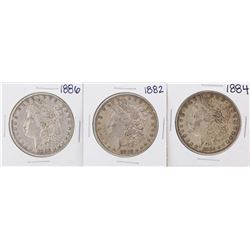 Lot of 1882, 1884, & 1886 $1 Morgan Silver Dollar Coins
