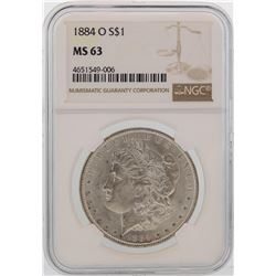 1884-O $1 Morgan Silver Dollar Coin NGC MS63