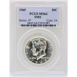1965 Kennedy Half Dollar Silver Coin PCGS MS64 SMS