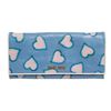 Image 1 : Miu Miu Blue White Dots Pink Hearts Leather Long Wallet