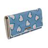 Image 2 : Miu Miu Blue White Dots Pink Hearts Leather Long Wallet