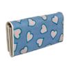 Image 3 : Miu Miu Blue White Dots Pink Hearts Leather Long Wallet