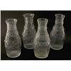 Image 1 : A set of four Victorian glass carafes, bulbous shape cut with diamond bands, 7.5in....