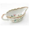 Image 1 : An 18th century Canton sauce boat, painted with a pheasant and chrysanthemum pattern in 'famille...