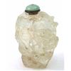Image 1 : A Chinese rock crystal snuff bottle, carved with a buffalo rider on a mountain path, 2.5ins...