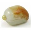 Image 1 : A Chinese jade 'boulder' snuff bottle, with yellow hardstone stopper, 2.25ins...