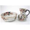 Image 1 : A Masons Patent Ironstone jug and basin, jug of octagonal shape, printed and enamelled in orienta...