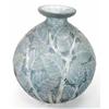 Image 1 : A Lalique ovoid vase "Milan", cat. ref. 1025, a design of moulded leaves and stalks stained in bl...