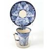 Image 1 : A Moorcroft for Macintyre Florian ware coffee can and saucer, decorated with poppies and tulips i...