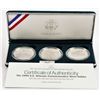 Image 1 : U.S. 1994 3 Coins Veterans Commemorative Proof Silver Dollars