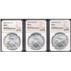 Image 1 : U.S. 2002, 2003 & 2004 $1 American Silver Eagle NGC MS69
