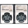 Image 1 : 1998 & 1999 Canada $5 Silver Maple Leafs NGC MS67