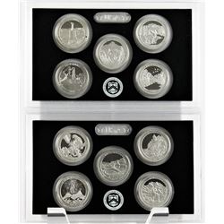 U.S. 2011 & 2012 America The Beautiful Quarters Silver Proof Sets
