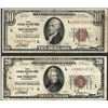 Image 1 : Set of 1929 $10 & $20 Federal Reserve Notes San Francisco