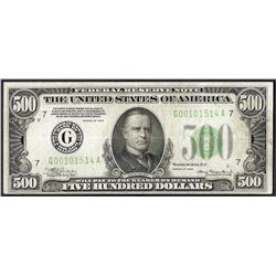 1934 $500 Federal Reserve Note Chicago
