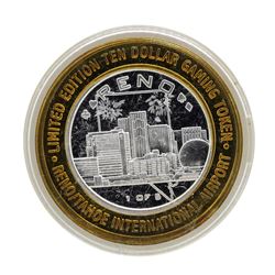.999 Silver Reno Tahoe International Airport $10 Limited Edition Gaming Token