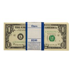 Pack of (100) Consecutive 1969 $1 Federal Reserve STAR Notes San Francisco