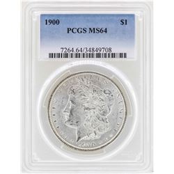 1900 $1 Morgan Silver Dollar Coin PCGS MS64