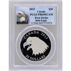 2013 $20 Canada Bald Eagle Silver Coin PCGS PR69DCAM
