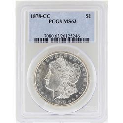 1878-CC $1 Morgan Silver Dollar Coin PCGS MS63
