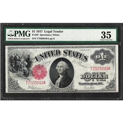 1917 $1 Legal Tender Note Fr.39 PMG Choice Very Fine 35