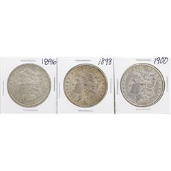 Lot of 1896, 1898, 1900 $1 Morgan Silver Dollar Coins