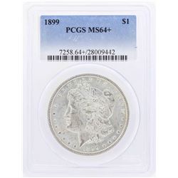 1899 $1 Morgan Silver Dollar Coin PCGS MS64+