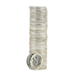 Roll of (50) 1964 Brilliant Uncirculated Roosevelt Dimes
