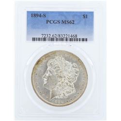 1894-S $1 Morgan Silver Dollar Coin PCGS MS62