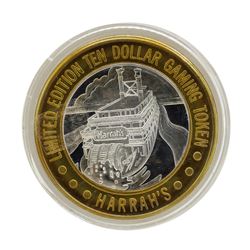 .999 Silver Harrahs Casino Las Vegas, NV $10 Casino Limited Edition Gaming Token