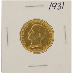 1931 Italy 100 Lire Gold Coin