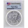 Image 1 : 2017 $1 American Silver Eagle Coin PCGS MS70 First Strike