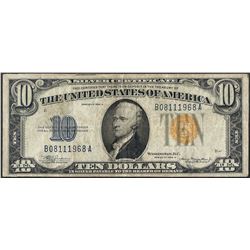 1934A $10 North Africa Silver Certificate WWII Emergency Note