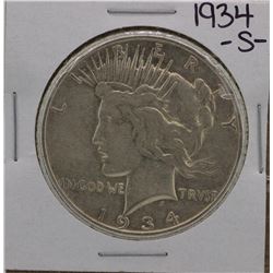 1934-S $1 Peace Silver Dollar Coin