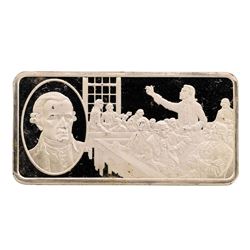 500 Grain Sterling Silver Franklin Mint 100 Greatest Americans Ingot