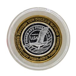 .999 Silver New York New York Casino Las Vegas $10 Limited Edition Gaming Token
