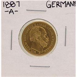 1887 Prussia Germany 20 Marks Gold Coin