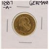 Image 1 : 1887 Prussia Germany 20 Marks Gold Coin