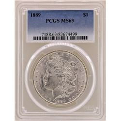 1889 $1 Morgan Silver Dollar Coin PCGS MS63