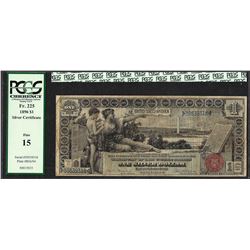 1896 $1 Educational Silver Certificate Note Fr.225 PCGS Fine 15