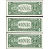 Image 2 : Lot of (3) 1957B $1 Silver Certificate Notes