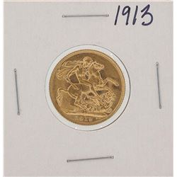 1913 Great Britain Sovereign Gold Coin