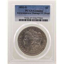 1893-S $1 Morgan Silver Dollar Coin PCGS VF Detail